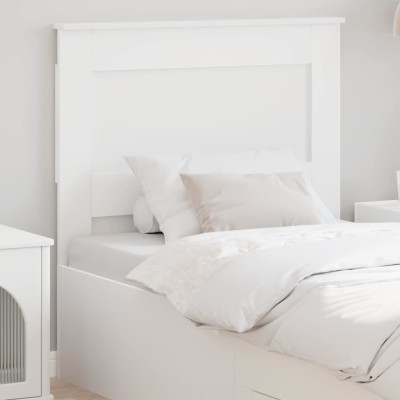vidaXL Tăblie cap cu headboard Alb 80 cm Lemn compozit 887489 foto