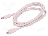 Cablu Apple Lightning la USB-C VENTION 2m roz nichelat PVC