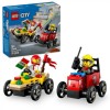 PACHET DE CURSE FURGONETA DE PIZZ VS. CAMION DE POMPIERI,, LEGO