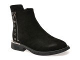 Ghete IMAGE negre, 370032, din piele intoarsa