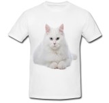 Cumpara ieftin Tricou &quot; White cat blue eyes white &quot;