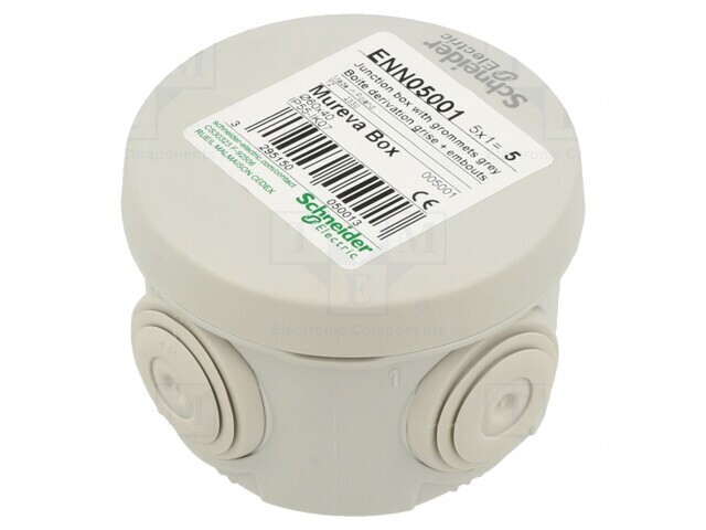 Cutie de conexiuni IP55 gri 72mm x 50mm pentru perete