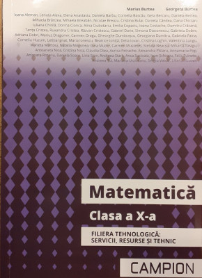 Matematica Clasa a X-a Filiera tehnologica: servicii, resurse si tehnic foto