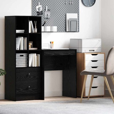 vidaXL Birou Altele Stejar negru 60 x 40 x 76 cm Lemn compozit foto
