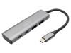 Hub USB DIGITUS USB A x2, USB C x2, USB 3.1, gri, 10Gbps