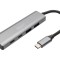 Hub USB DIGITUS USB A x2, USB C x2, USB 3.1, gri, 10Gbps