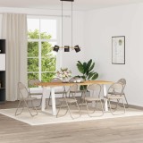 vidaXL Scaun pliant 8 pcs Nisipiu 48 x 43,5 x 81 cm Piele artificială 42029066