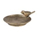 Cumpara ieftin Bol decorativ Pasare metal auriu 10x9x4 cm