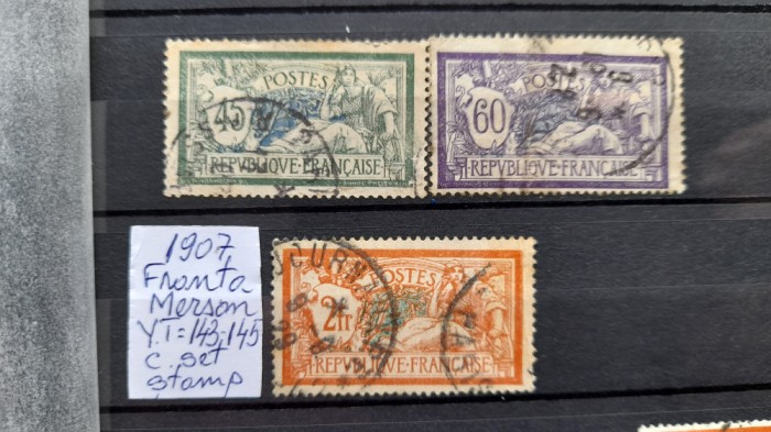 1907 Franta MersonY.T.143-145-stamp.