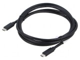 Cablu USB 3.1 USB C aurit 1,8m negru