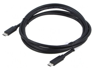 Cablu USB 3.1 USB C aurit 1,8m negru foto