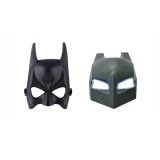 Cumpara ieftin Set 2 Măști Batman DEPOX&reg;, 1 Mască cu LED din PVC + 1 Mască Clasică fără LED, Negru, Mărime Universală