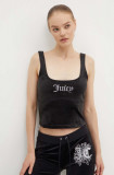 Juicy Couture blat de catifea BROMLEY TOP culoarea negru, JCWCT24301