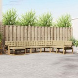 vidaXL Set de canapele de exterior cu pernă 8 pcs Alb și Bej 3388979