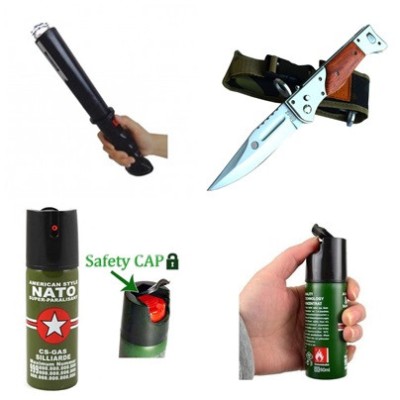 SET AUTOAPARARE COMPUS DIN BASTON SOC,2 SPRAY NATO SI CUTIT AK47 CCCP,SUPER SET! foto