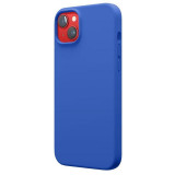 Lemontti Husa Liquid Silicon MagCharge iPhone 14 Albastru (protectie 360&deg;, material fin, captusit cu microfibra)
