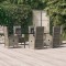 Gossi set mobilier de gradina cu perne, 7 piese, negru/gri, poliratan