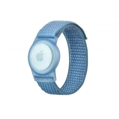 Husa Tech-Protect Nylon Kids pentru Apple AirTag, Albastra foto