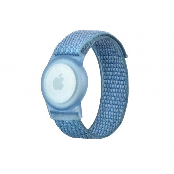 Husa Tech-Protect Nylon Kids pentru Apple AirTag, Albastra