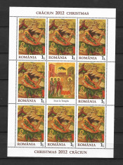 ROMANIA 2012 - CRACIUN 2012, MINICOALA 1, MNH - LP 1958f foto