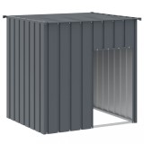 Cumpara ieftin Cusca pentru caini cu acoperis antracit 110x103x109 cm otel galvanizat