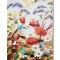 Tablou maci si margarete in camp, pictat manual, 60x40cm ulei pe panza in cutit efect 3D, Valentin Pop