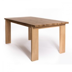 Masa TRADIX din lemn masiv de stejar 160x90 cm pentru living culoare natur