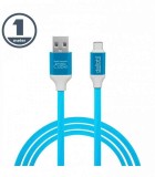 Cablu de date si incarcare USB Type C invelis siliconic 1m 2.1A, Delight