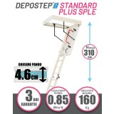 Scara pod DEPOSTEP STANDARD PLUS SPLE pliabila din lemn H max 310 cm