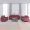 Set canapea cu perne, 3 piese, roșu vin, material textil
