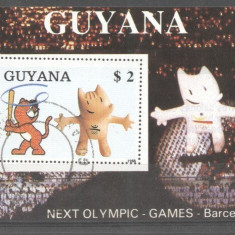 Guyana 1989 Sport, Olympics, perf. sheet, used T.168