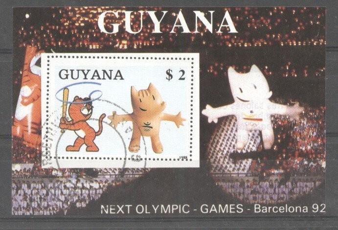 Guyana 1989 Sport, Olympics, perf. sheet, used T.168