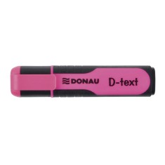 Set 10 Textmarkere DONAU D-text, Varf Tesit si Scriere de 1-5 mm, Corp cu Grip, Culoare Roz Fluorescent, Textmarker Birou, Evidentiator, Instrumente d foto