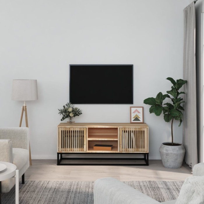 Gossi comoda tv, 105x30x45 cm, lemn prelucrat &amp; fier