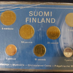 Seria completata monede - Finland 1975 , 7 monede