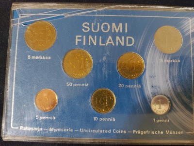 Seria completata monede - Finland 1975 , 7 monede foto