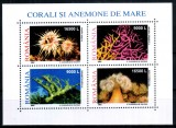 Romania 2002, LP 1577, Corali si anemone de mare (II), bloc, MNH! LP 7,60 lei, Fauna, Nestampilat