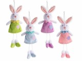 Cumpara ieftin Set 4 figurine Iepurasi Paste textil multicolor 9x5,5x32H