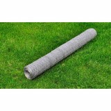 Gossi plasa de sarma pentru gaini, argintiu, 25 x1 m, otel galvanizat