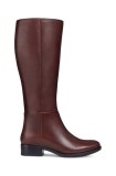 Geox cizme de piele D FELICITY D culoarea maro, cu toc drept, D84G1D 00043 C0013
