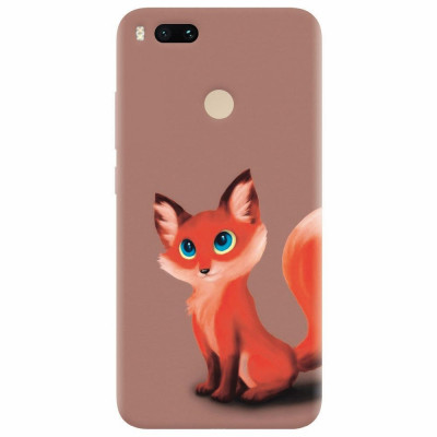Husa silicon pentru Xiaomi Mi A1, Fox Cartoon Animal And foto