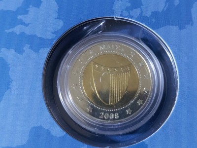 Euro set - Malta 2008 de la 1 cent la 2 euro + medalie comemorativă foto