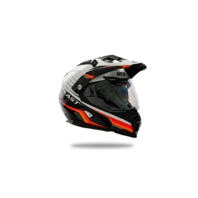 Casca enduro/ATV Ufo Aries, culoare negru/alb/portocaliu, marimea XS Cod Produs: MX_NEW HE13500WKXS foto