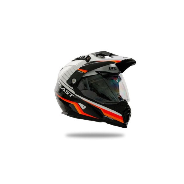 Casca enduro/ATV Ufo Aries, culoare negru/alb/portocaliu, marimea XS Cod Produs: MX_NEW HE13500WKXS