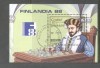Guinee Bissau 1988 Chess Finlandia perf. sheet Mi.B274 used TA.125, Stampilat