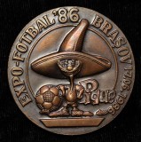 Medalie Expo- Fotbal Brașov 1986.Bronz 6 cm