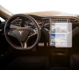 Folie Protectie Navigatie Tesla Model X 2015-2021, Duragon, protectie Display Navigatie, silicon Transparent, Anti-zgarieturi, kit instalare