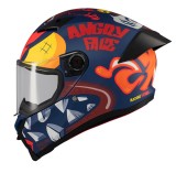 Cumpara ieftin Casca integrala pentru scuter - motocicleta Axxis Fenix Angry Face C5 rosu mat &ndash; tip viziera: MT-V-31B &ndash; DKS429 L (59/60cm)