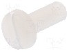 Surub M3, poliamida, lungime 8mm, cap rotund, pas filet 0.5, DREMEC - 8G204M3X08