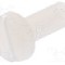 Surub M3, poliamida, lungime 8mm, cap rotund, pas filet 0.5, DREMEC - 8G204M3X08